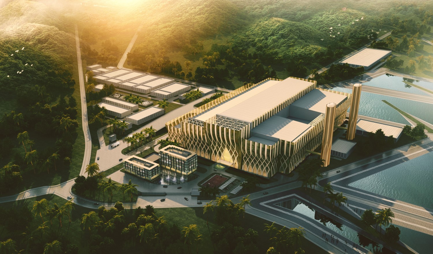 越南河內(nèi)垃圾焚燒發(fā)電項(xiàng)目設(shè)計效果圖