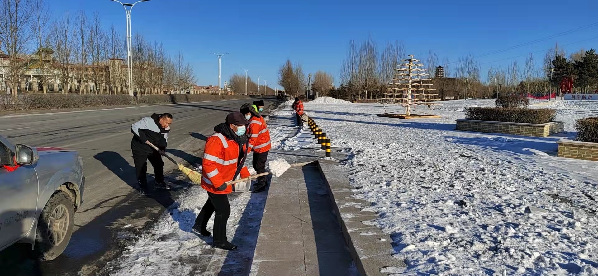 清掃隊配合作業